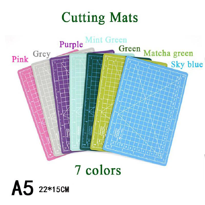 

A5 Gray Core Cutting Mats Single Side Self-healing Handmade DIY Seven Colors Protect Props/Desktop Office Home Mat