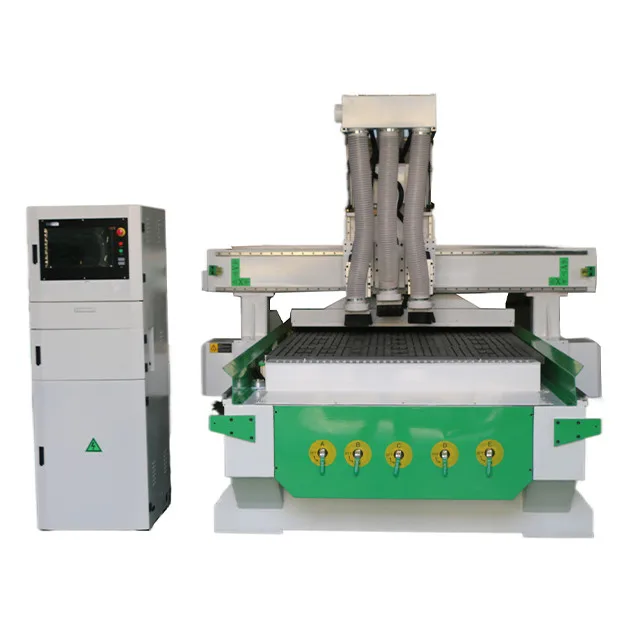 

Multi Spindle Four Heads Pneumatic ATC Big Size 4 Axis Cnc Router Woodworking Machine 1325 With Bits Arden