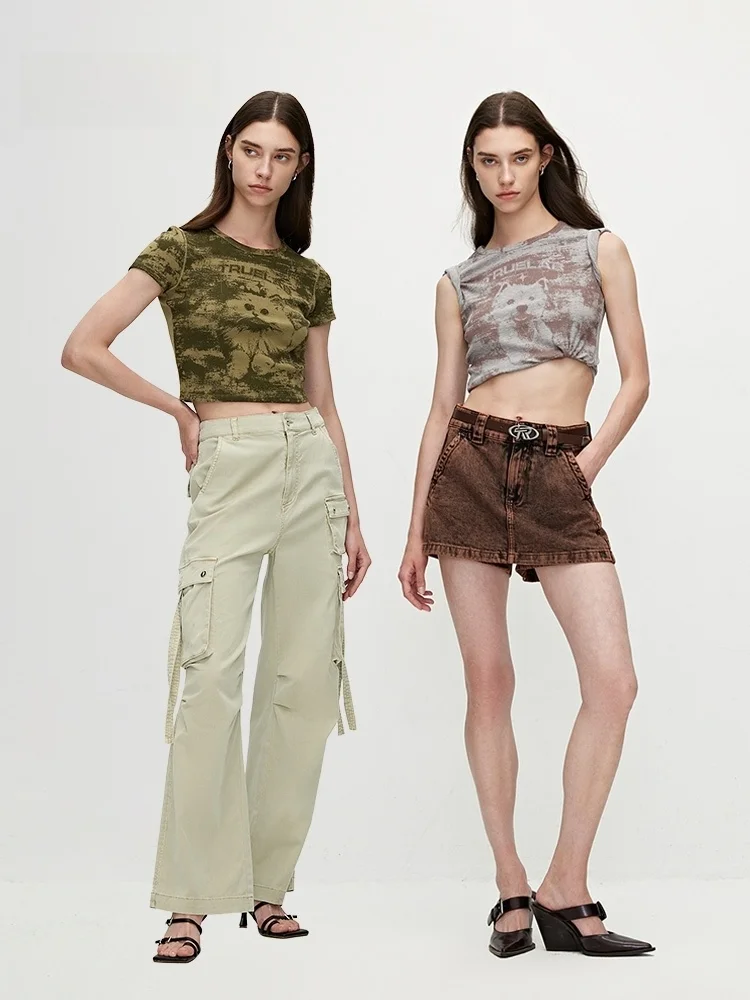 Модная облегающая футболка с короткими рукавами и плечами женская модная