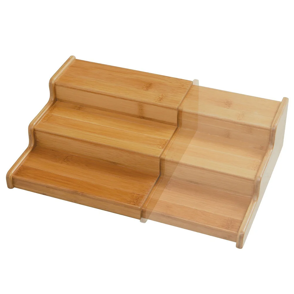 

1 Pc Cabinet Organizer Bottle Container Step Shelf Display Riser Holder