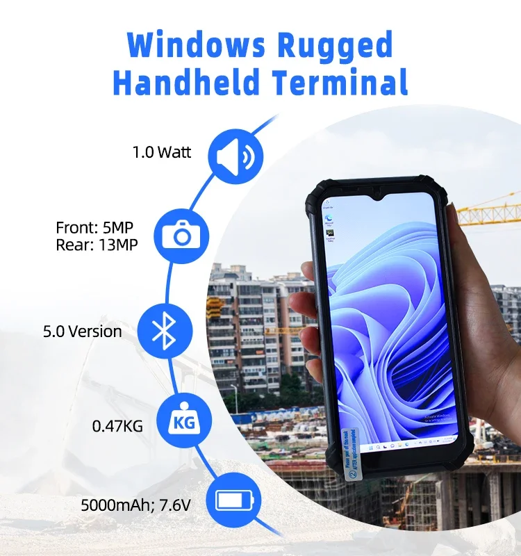 Фото CHWEIDA Windows PDA 6,5-дюймовый планшет N100 Дополнительный считыватель штрих-кодов Сканер Подставка для зарядки Прочный портативный терминал №3