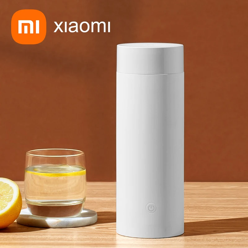 Original XIAOMI Portable Electric Cup 350ml Mini Kettle Home Car Travel Travel Stainless Steel Smart Thermos Cup Free Shipping