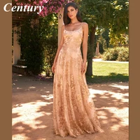 century pink evening gown appliques party dresses for wedding spaghetti strap celebrity dresses scoop prom gowns robe de bal