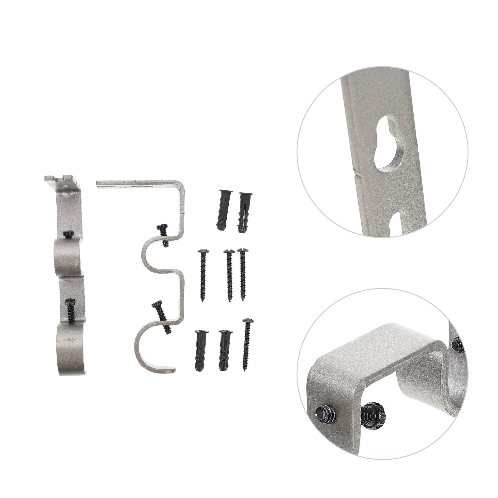 

Curtain Rod Brackets Closet Hooks Ceiling Wall Hangers Holders Bracket Holder Adhesive Support Connector Corner Mounting Mount