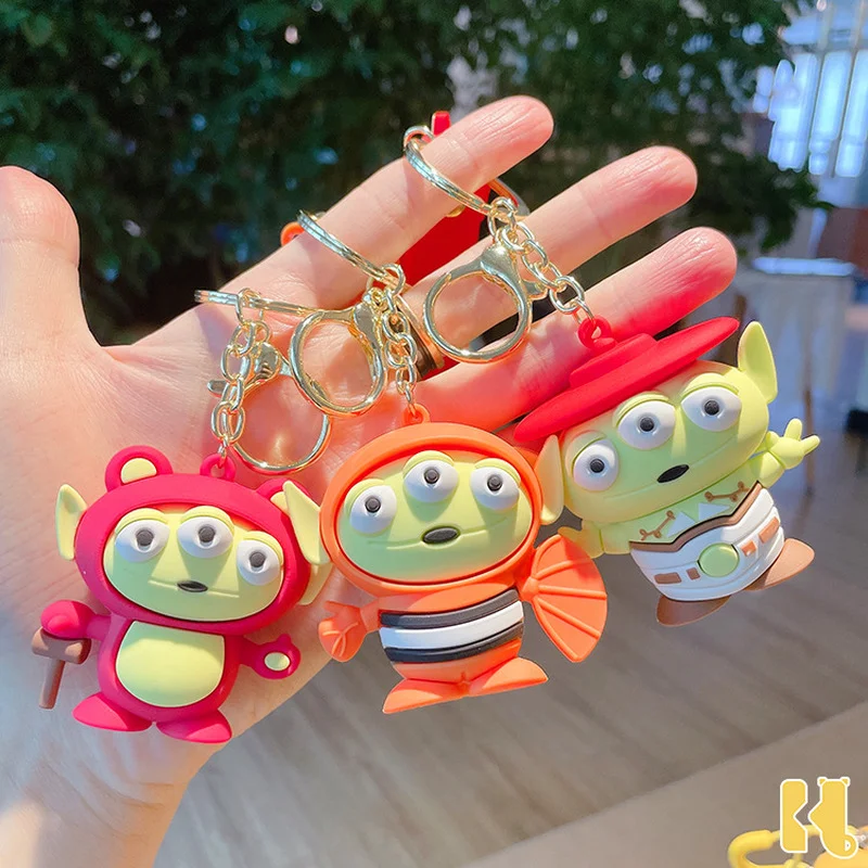 

Disney Toy Story Cartoon Anime Alien Pendant Keychains Holder Car Key Chain Key Ring Phone Bag Hanging Jewelry Toys Kids Gifts
