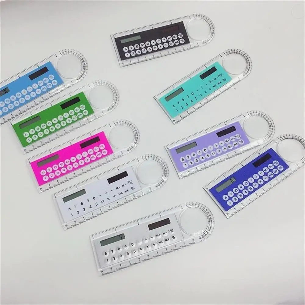 

Mini Calculator Ruler Multi-functional Solar Calculator 10cm Ruler For Student Stationery Office Supplies Hot Sale