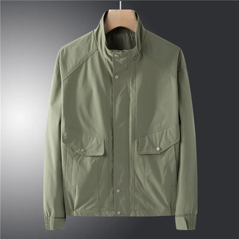 

2022 jacket male spring and autumn simple casual loose wild trend large size men's tooling jacket men's jacket plus size clothes