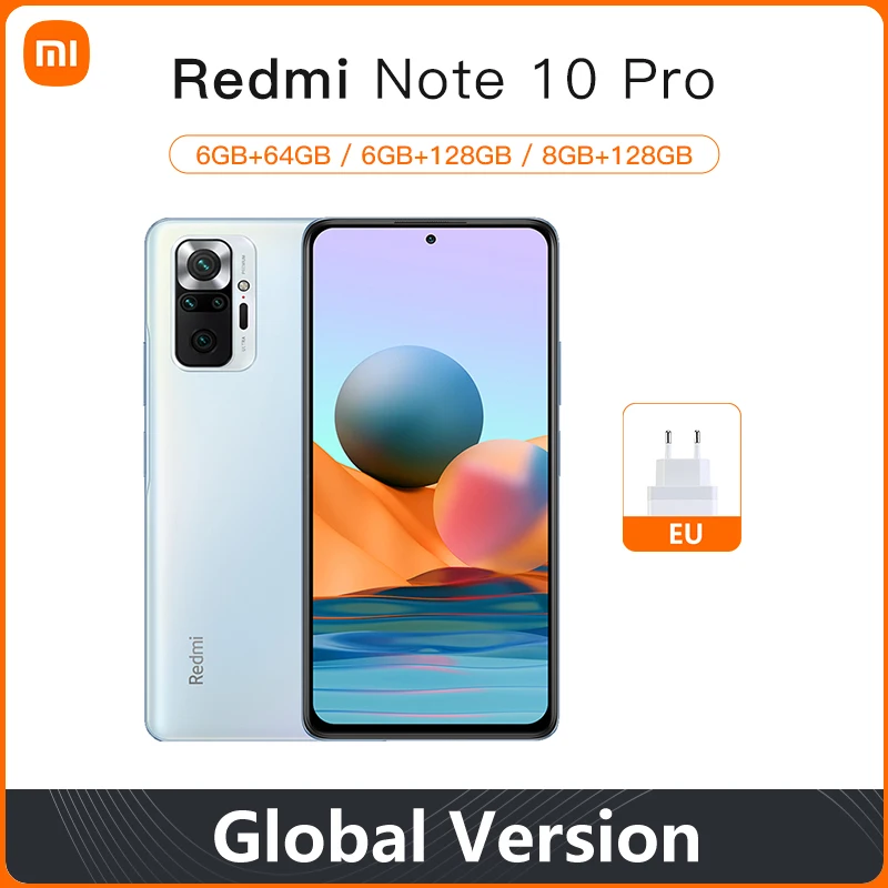 

Global Version Xiaomi Redmi Note 10 Pro NFC 6GB 64G 128GB Smartphone Snapdragon 732G Octa Core 6.67 AMOLED Display Cellphone