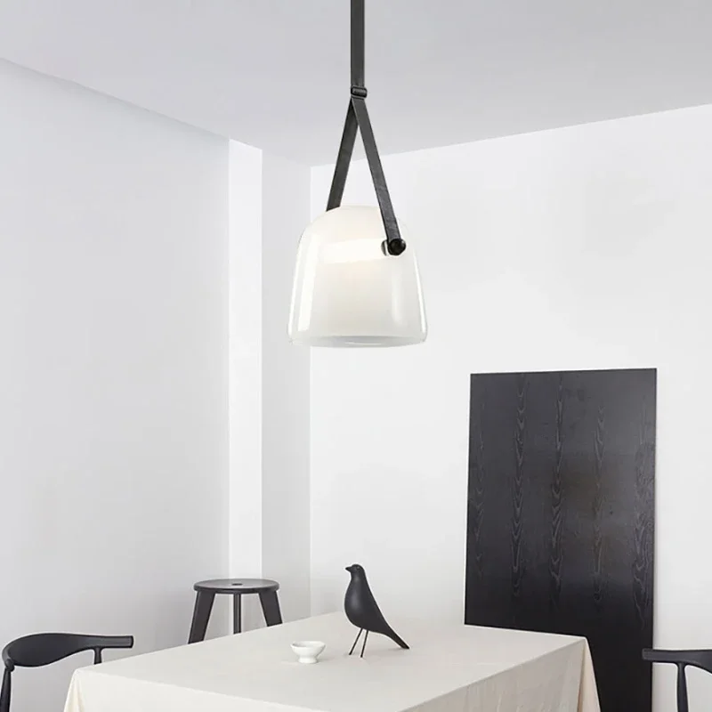 Постмодернистская кожаная светодиодная люстра в стиле ар-деко стеклянный