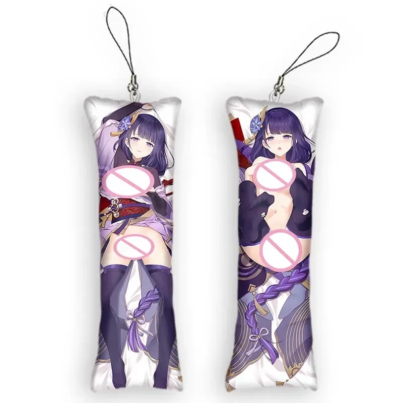 Новый узор хит продаж Genshin Impact аниме Dakimakura мини-брелок 2-сторонняя маленькая