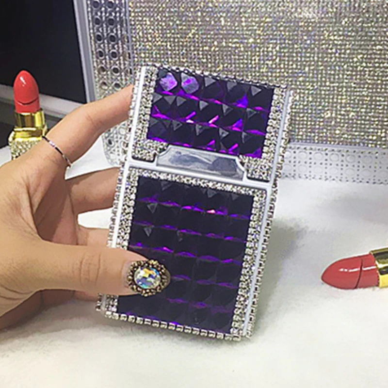 

Магнитная Бриллиантовая электронная сигарета с зарядкой от USB-зажигалки, полностью Алмазная сигарета, чехол 20 сигаретных чехлов