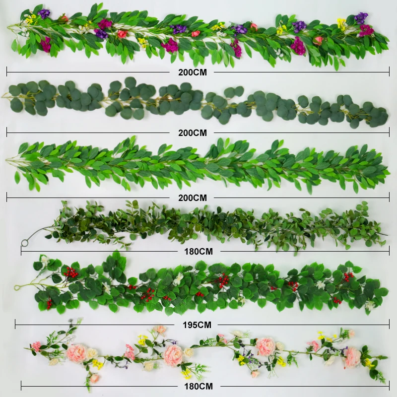 

Artificial flowers green plants Vine Ivy Leaves Garland Hanging Plant Greenery for Indoor Outdoor Wedding Party Room Decoration