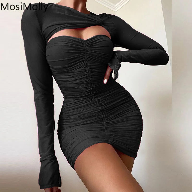 Платье на День святого Валентина Красное Облегающее мини-платье соблазнительное