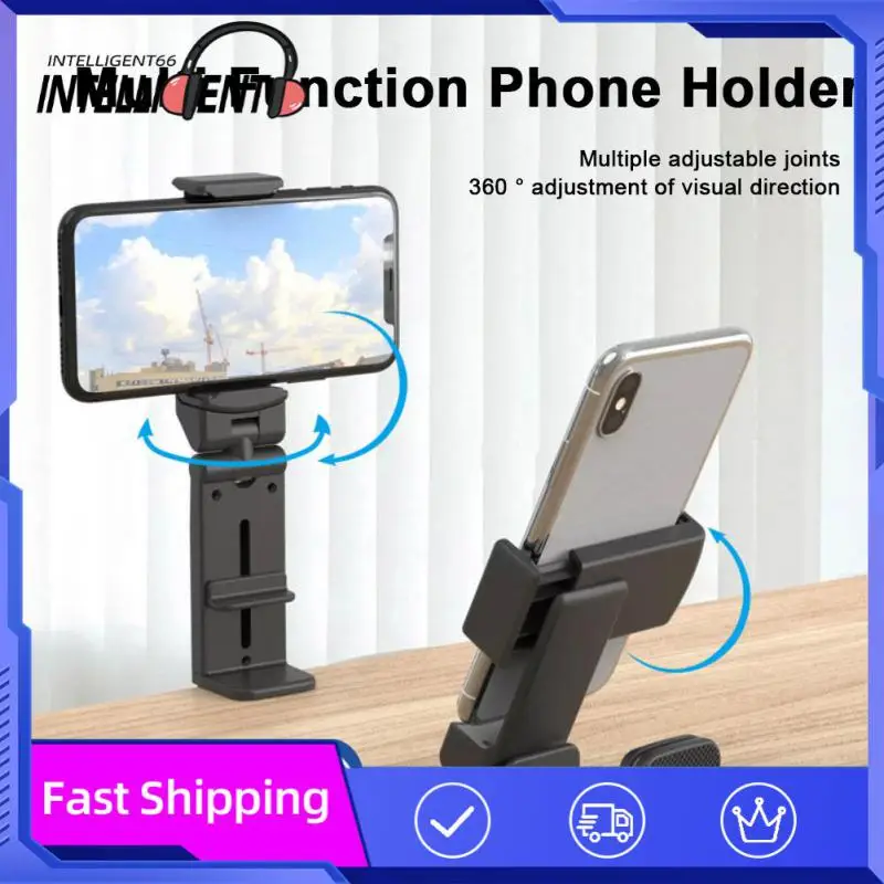 

360 Degree Rotating Smartphone Mount Creative Foldable Phone Support Portable Phone Holder Clip Mobile Phone Holder Convenient