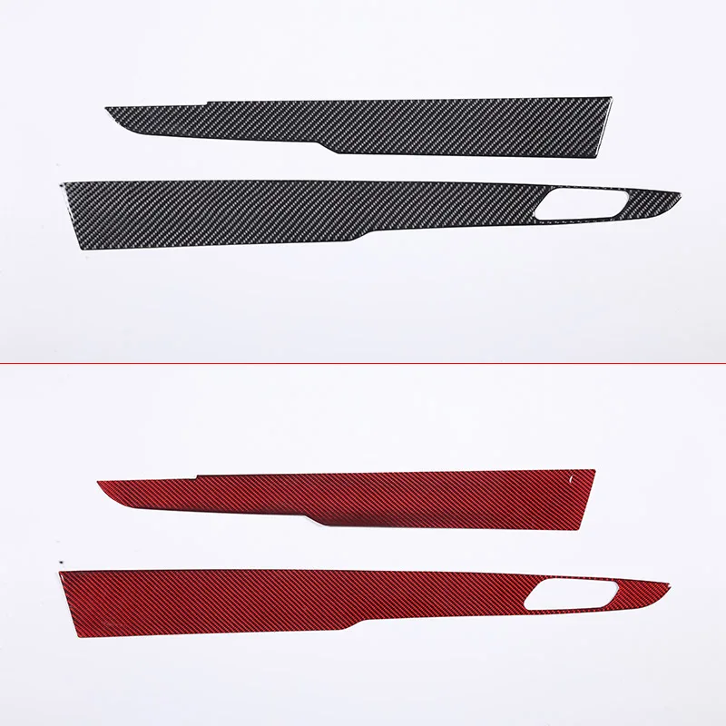 Для Chevrolet Corvette C7 2014-2019 мягкое углеродное волокно внутренняя дверная ручка панель