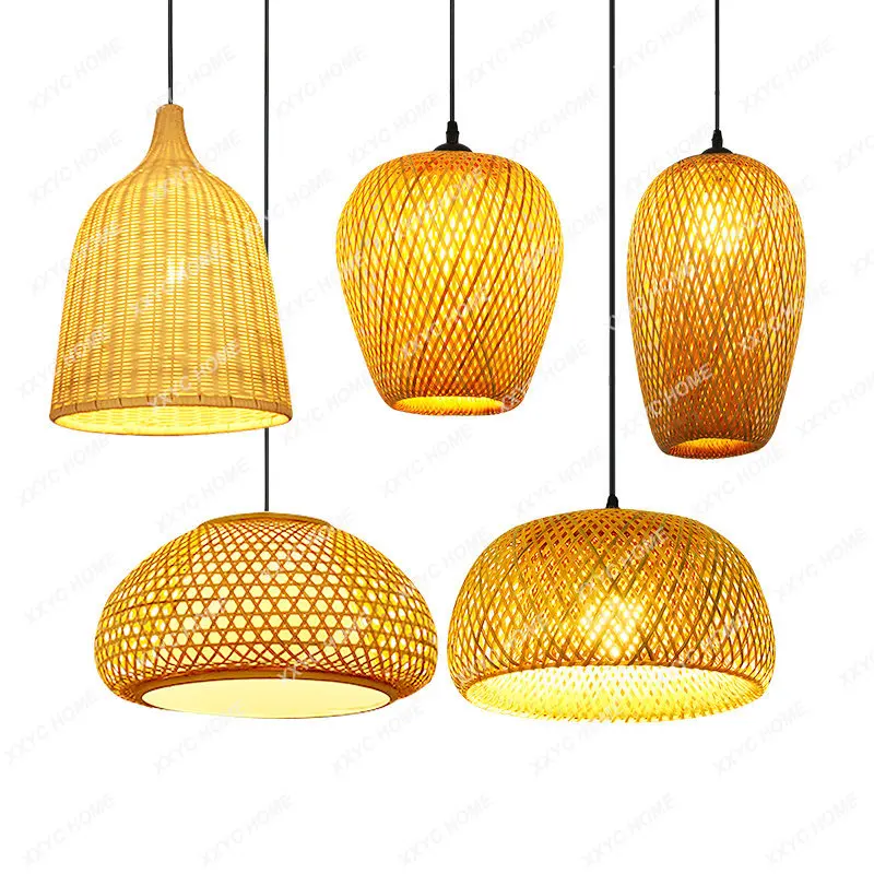 

Creative Personality Pastoral Bed & Breakfast Lamps Zen Rattan Rattan Lampshade Modern Minimalist Restaurant Bamboo Bamboo