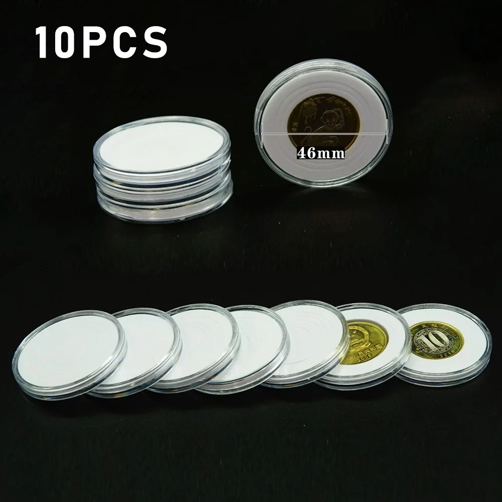 

10/25pcs Transparent Plastic Coin Holder Coin Collecting Box Case 18-38mm Coins Storage Capsules Protection Boxes Container