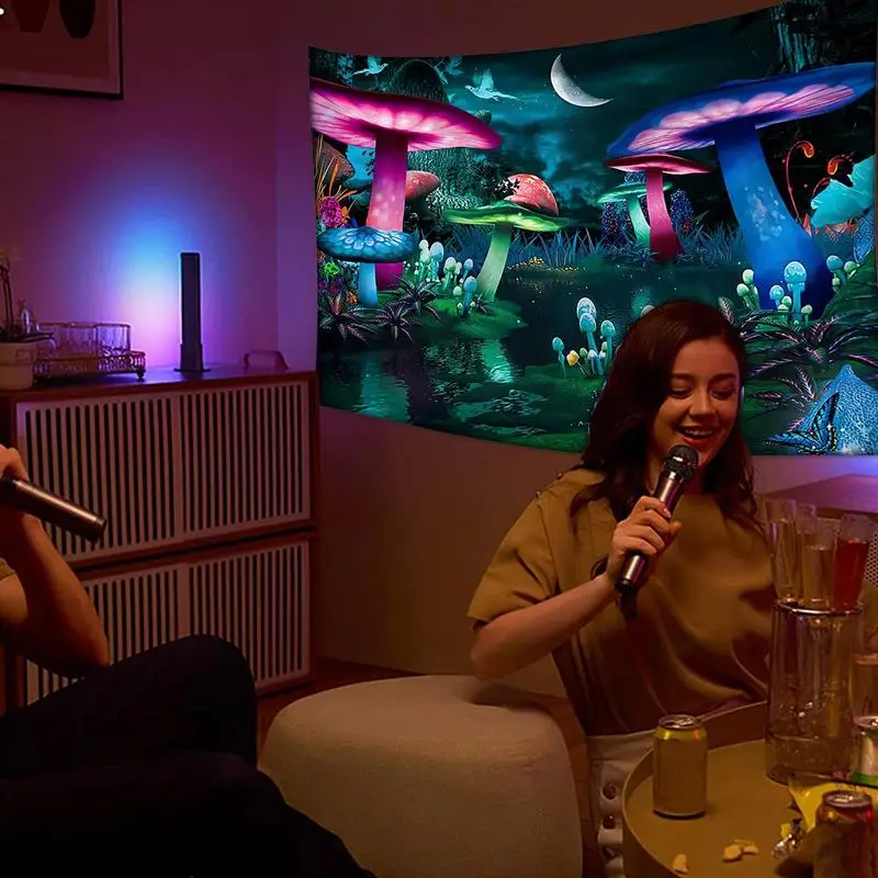 Сказочный гобелен в виде грибов мечты украшение на стену Галактика Космос