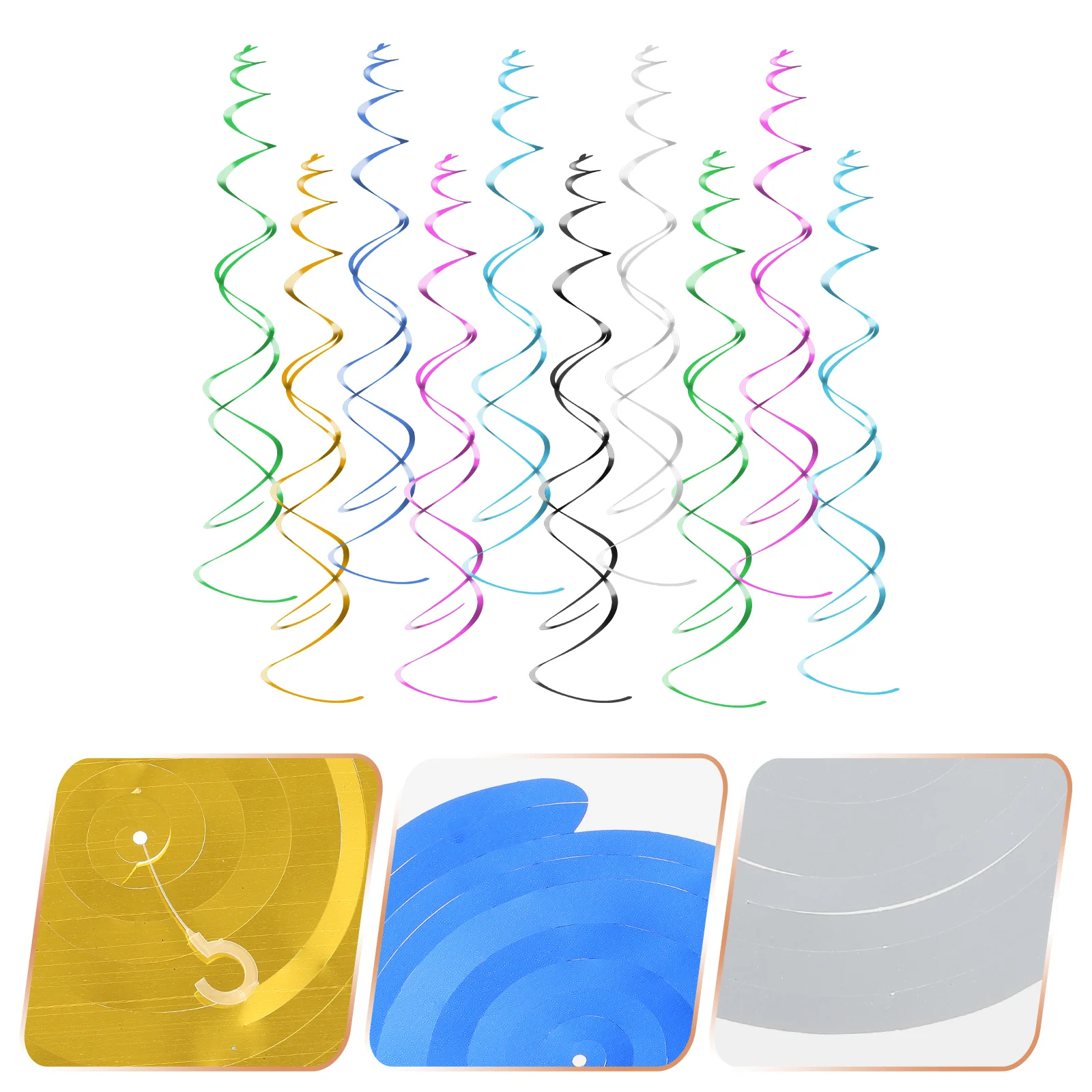 

10Pcs Curling Ribbon Colorful Spiral Ribbon Wrapping Ribbons Colorful Ribbon for Photography Home Gift Pack