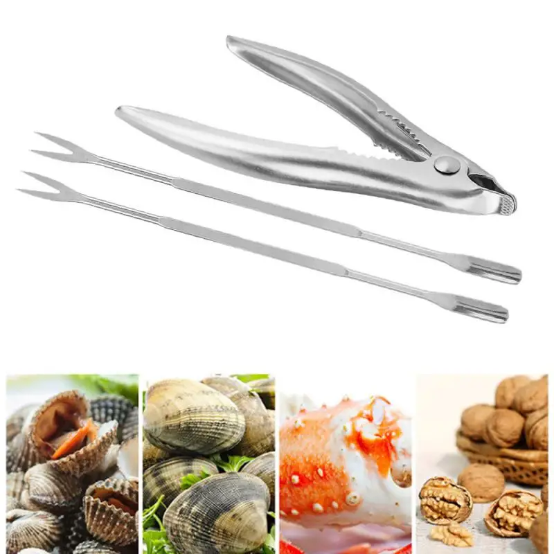 

Seafood Tool/set Stainless Steel Lobster Crab Cracker Shell Claw Seafood Forks Nuts Opener Kitchen Seafood Cooking Tool