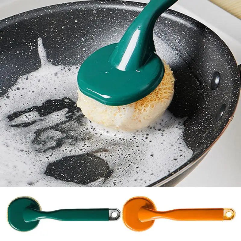 

Dish Scrubber Brush Long-Handled Detachable Steel Wool Scrubbing Brush For Kitchen Sink Household Washing Scrubber supplies