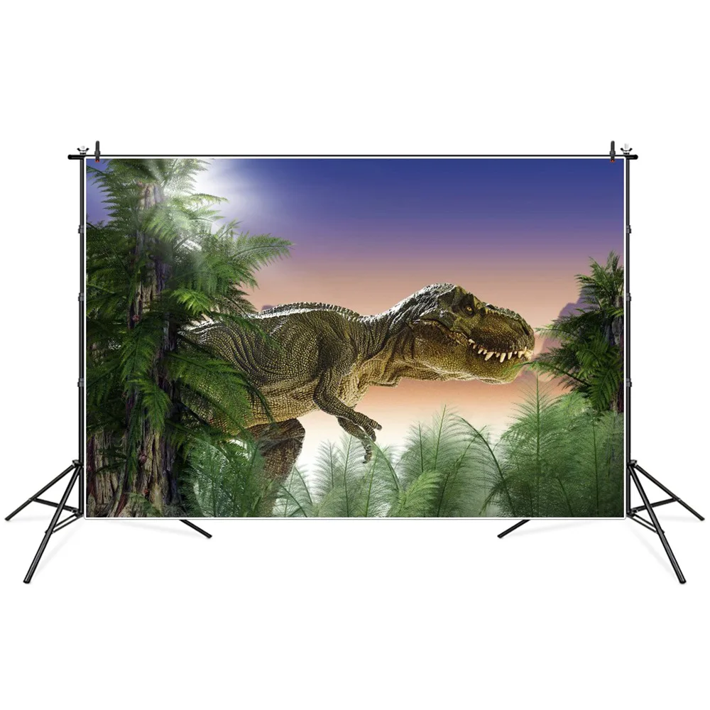 

Jurassic World Dinosaur Forest Photography Backgrounds Banner Custom Baby Birthday Party Decoration Photobooth Photo Backdrops