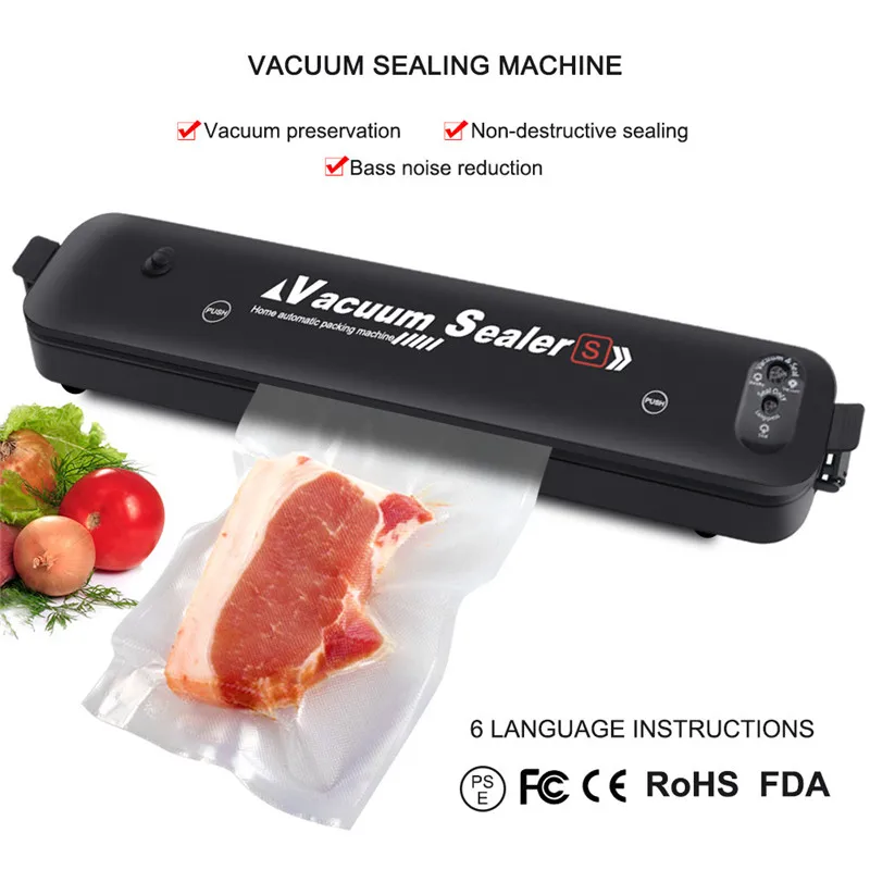 Household Food Vacuum Sealer With 10pcs Bags Vacuum Packing 