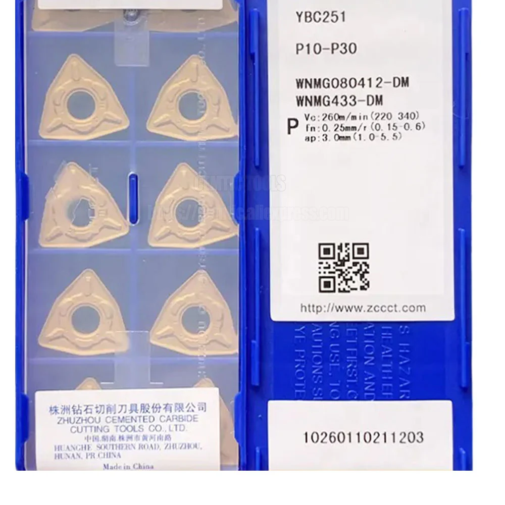

WNMG080412-DM ZCC WNMG 080412 DM Turning Inserts WNMG0804