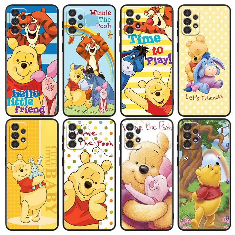 

Disney Winnie the Pooh For Samsung A91 A81 A73 A72 A71 A54 A53 A52S A51 A42 A41 A34 A33 A21 A31 A23 lite Black Cover