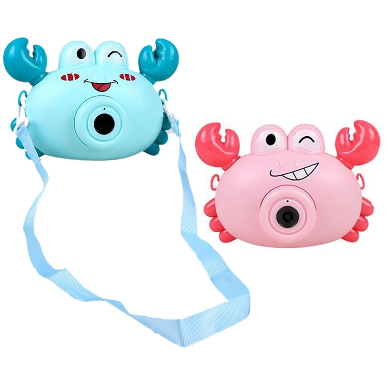 

Bubble Maker Crab Camera Toy Automatic Bubble Blower with Music and Light Bubble Machine for Kids Outdoor Activitivy