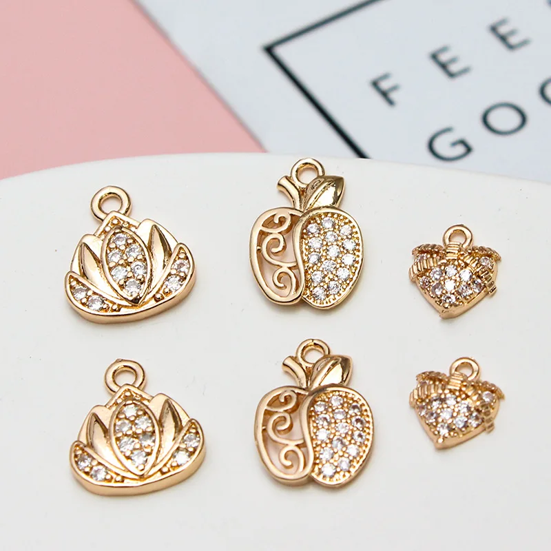 1 шт. инкрустированный цирконием медный небольшой самолет Любовь Стразы Крест