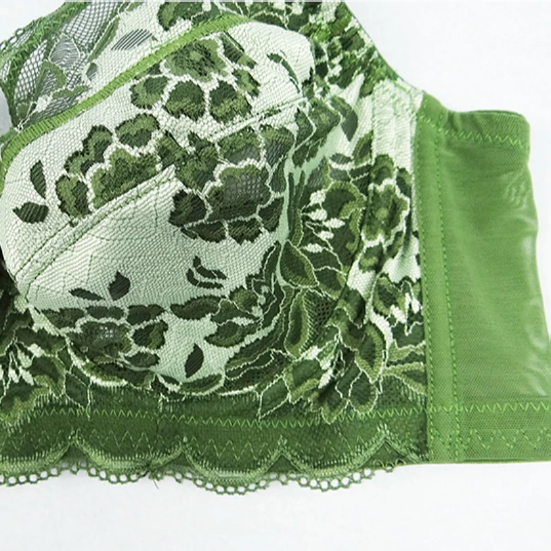 Womens Ultra Thin Bra Full Coverage Non-Padded Underwire Lace Lingerie For Female Plus Size 75 80 85 90 95 100 105 110 D E F G H