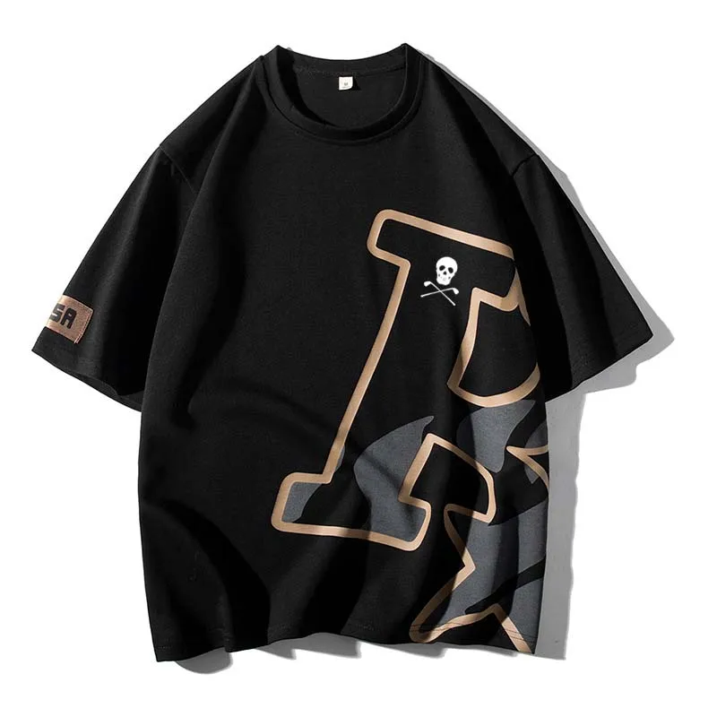 Men Short Sleeve T Shirt Golf For Men's 2023 Summer High Quality Top Tees Classic Fashion Clothes Loose O-NECK