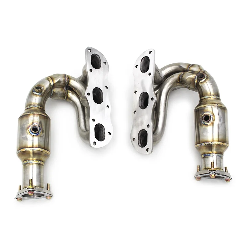 

Head Section High flow Pipes Exhaust Pipes branch downpipe Exhaust Pipe with catalyst For Porsche 911 991.2 2011-2019