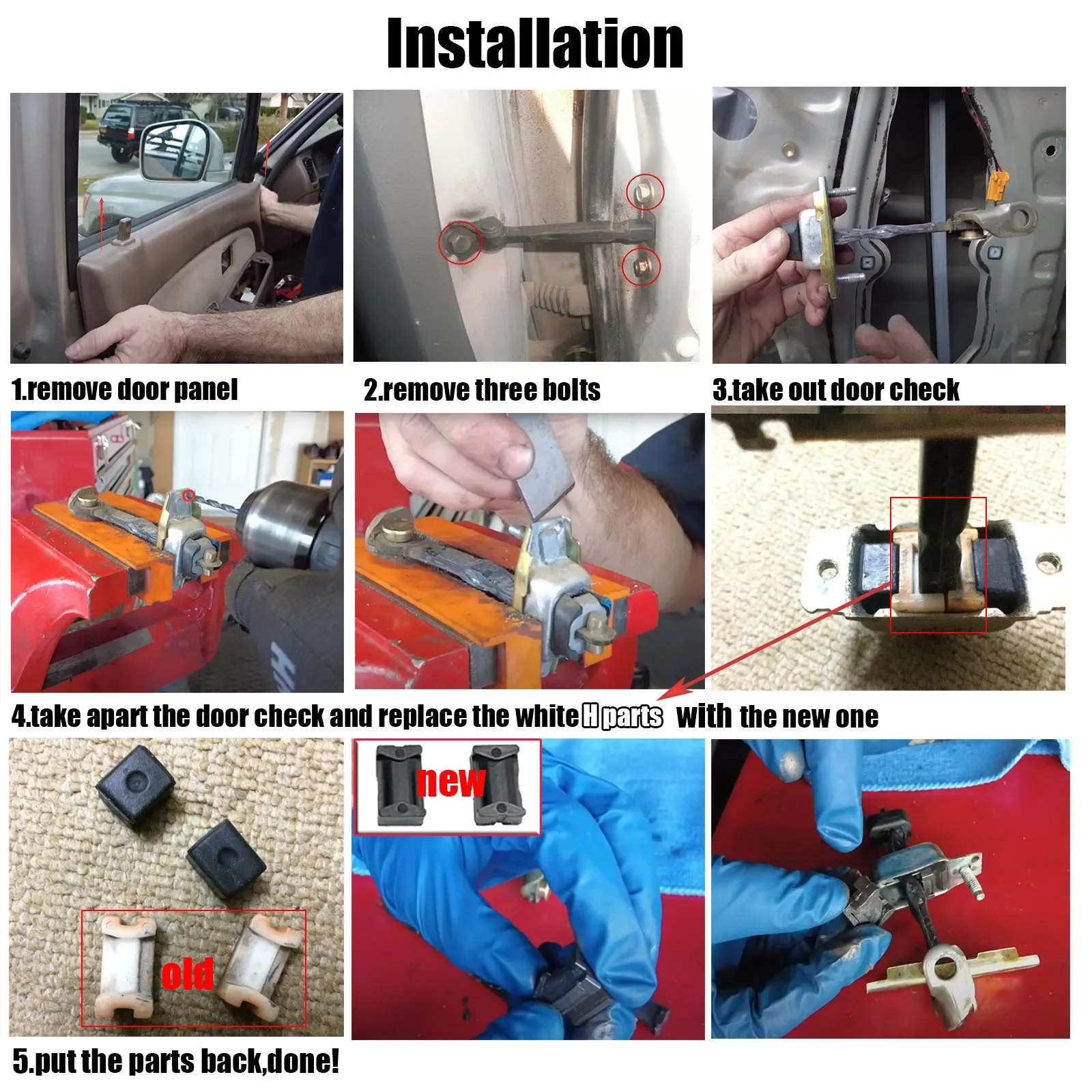 Loki J 4 шт. Ремкомплект ограничителя ремня для проверки двери автомобиля Nissan Pathfinder