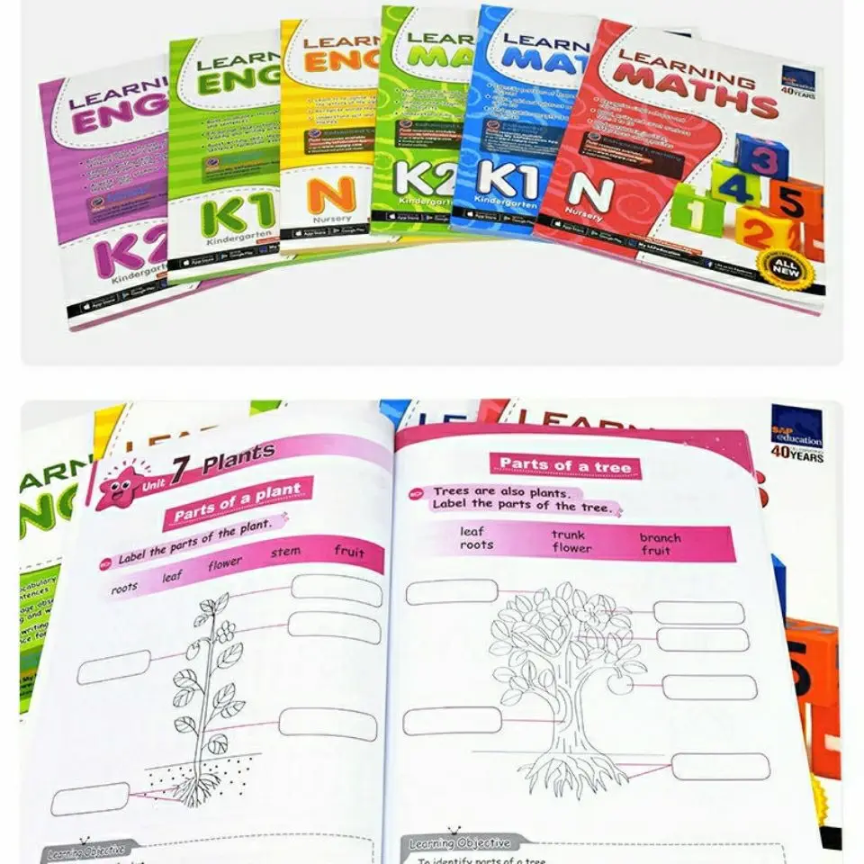 Sap Learning Math English Book Grade 1-6 Children Learning Math B ...