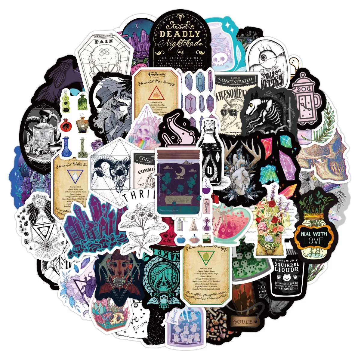 

10/30/50pcs Apothecary Pharmacist Cartoon Graffiti Stickers Aesthetic Art Stickers Laptop Car Phone Kids Toys Decal Sticker