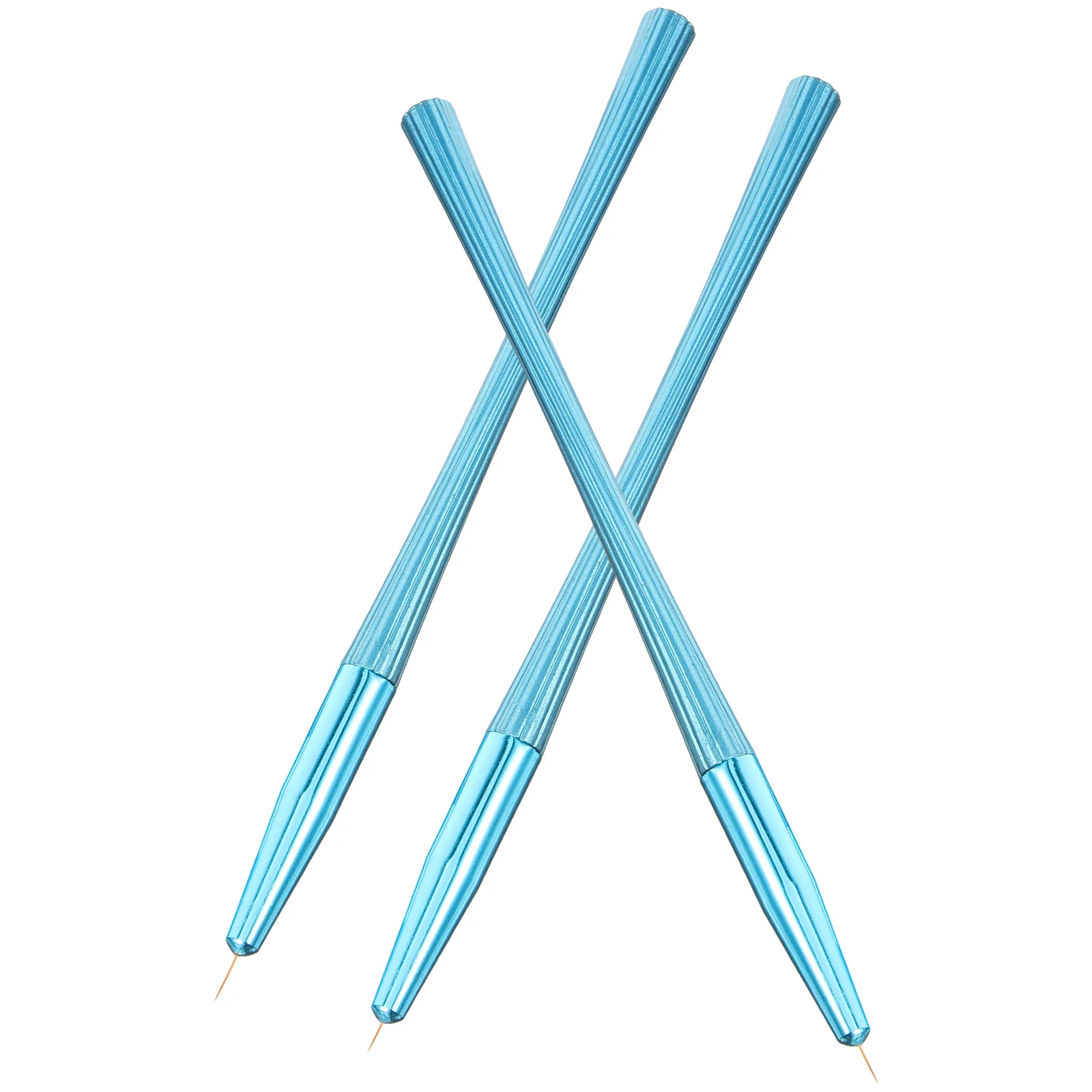 

3 Pcs Painted Nail Pen Manicure Plastic Rod Tools Liner Brush Accessories Thin