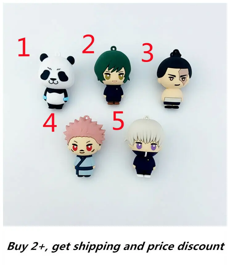 

Jujutsu Kaisen Three-dimensiona Anime Rubber Keychain Key Ring Race Straps Cosplay