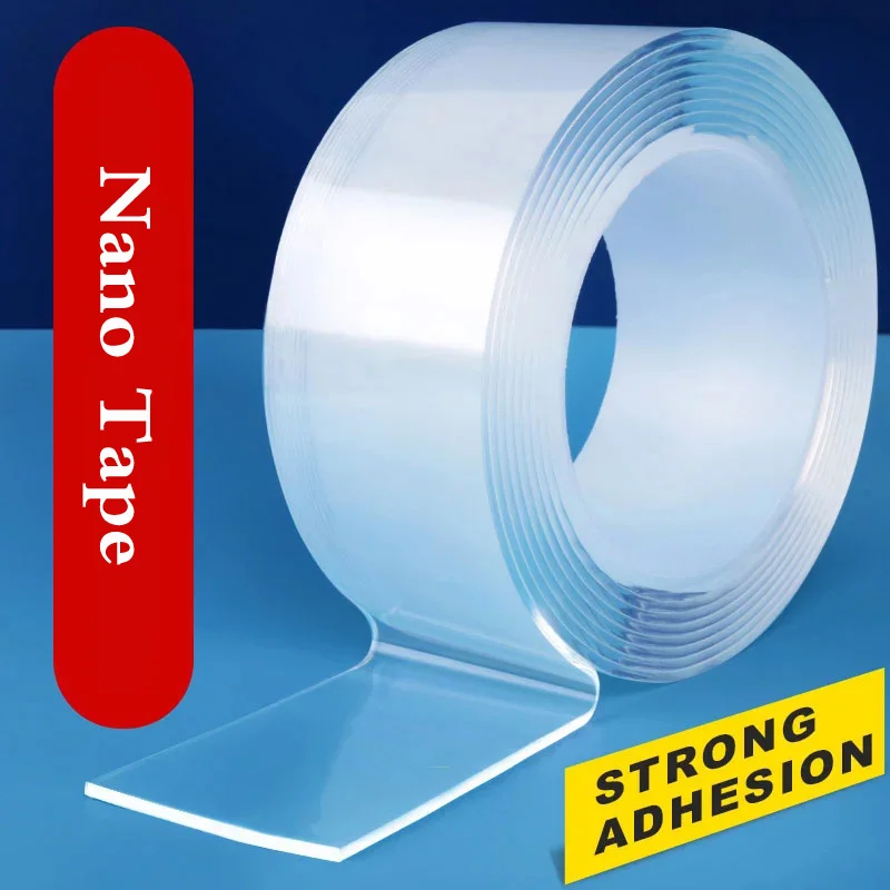 

1M/5M Transparent Double Sided Tape Nano Self-Adhesive Tape No Trace Reusable Tape Glue Sticker for Car Kitchen Bathroom