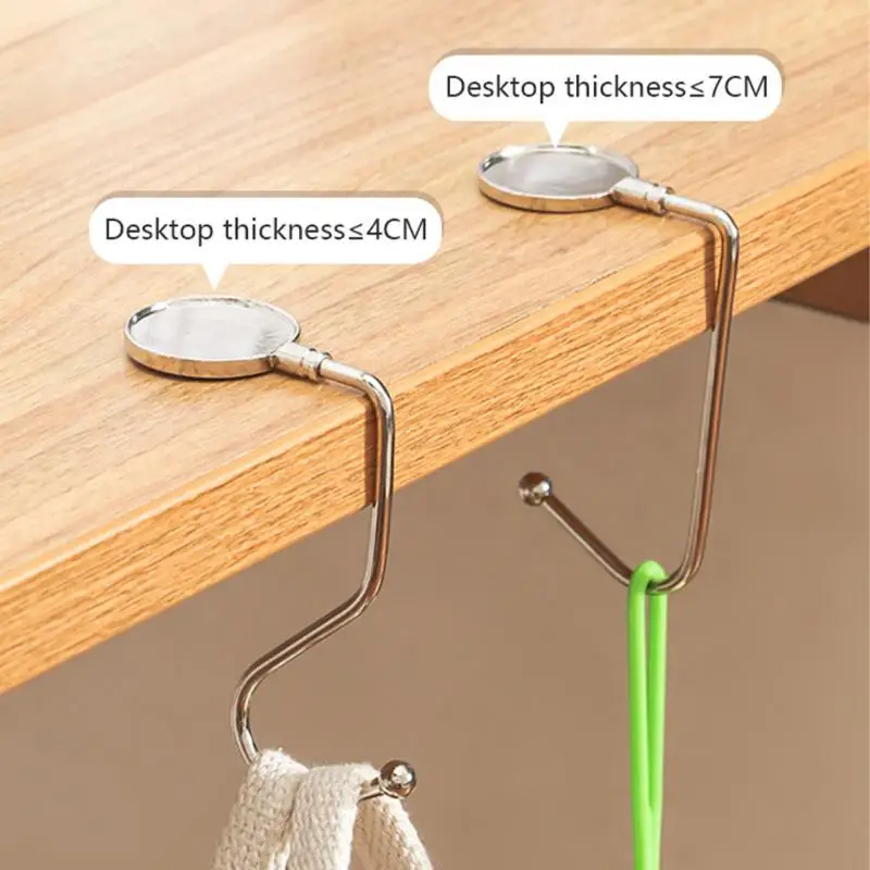 

Portable Folding Bag Hook Hanger Purse Handbag Holders Foldable Table Hook Women Handbag Organizer Office Desk Side Hook