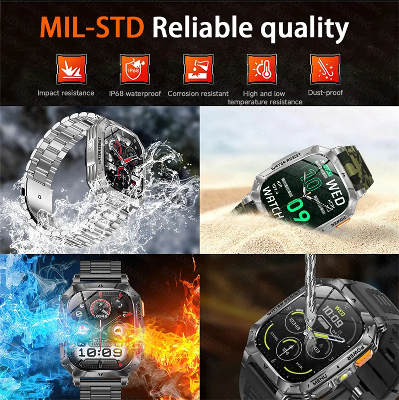 Фото Новые мужские смарт-часы 2026 года для активного отдыха с GPS, AMOLED-экраном 2,01 дюйма, водонепроницаемостью 3ATM, HD-звонками и встроенным аккумулятором 1400 мАч с увеличенной емкостью №4