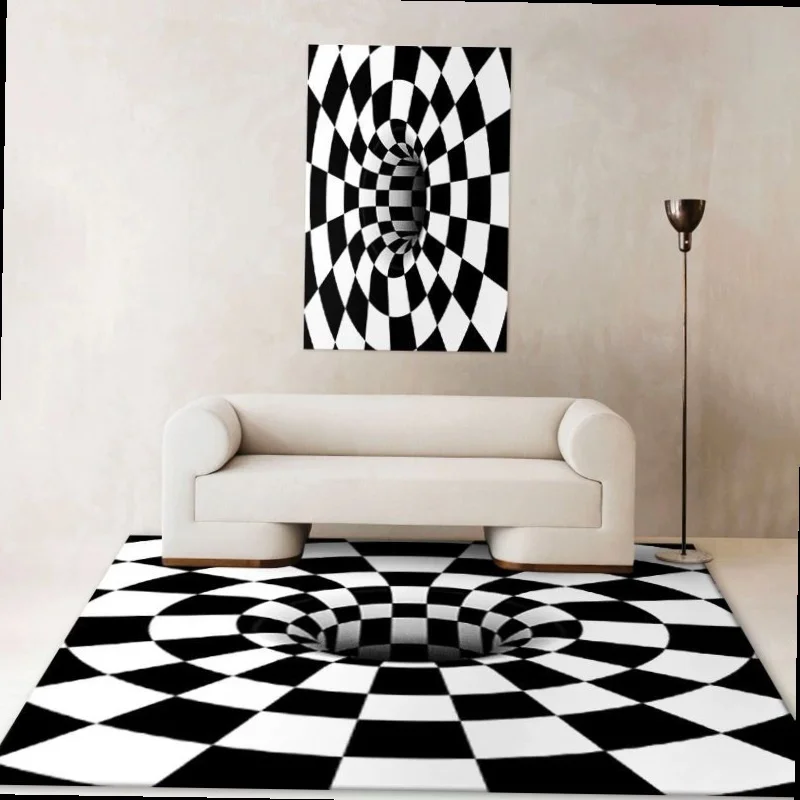 

Professional 3D Vision Vertigo Floor Mat Vortex Rug Carpets For Living Room Home Decor Coffee Decor Area Carpet Table Rug Rugs