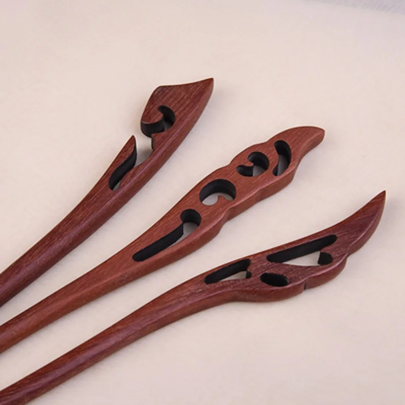 Traditional Hair Sticks Chinese Hair Clips Hairpins Carved Wooden Hair Fork Vintage Chop Stick Headwear For Women Jewelry images - 6