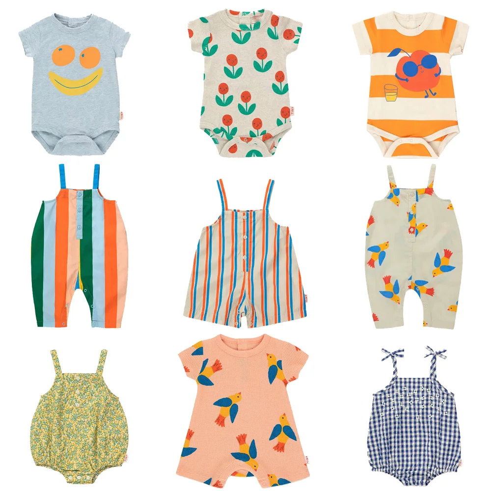 2023 TC Summer Baby Rompers Brand Cartoon Pattern Infant Jumpsuit Newborn Clothes One Pieces Bodysuit Baby Children Legging Suit