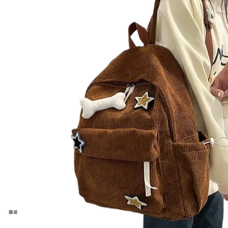 D0UD Стильный эстетический рюкзак со звездным узором сумка для книг ноутбука