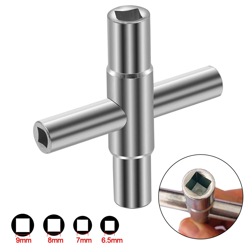 

4in1 Faucet Socekt Wrench 6.5/7/8/9mm Square Key Universal 40Cr Steel Adjustable Spanner Plumber Repair Hand Tools
