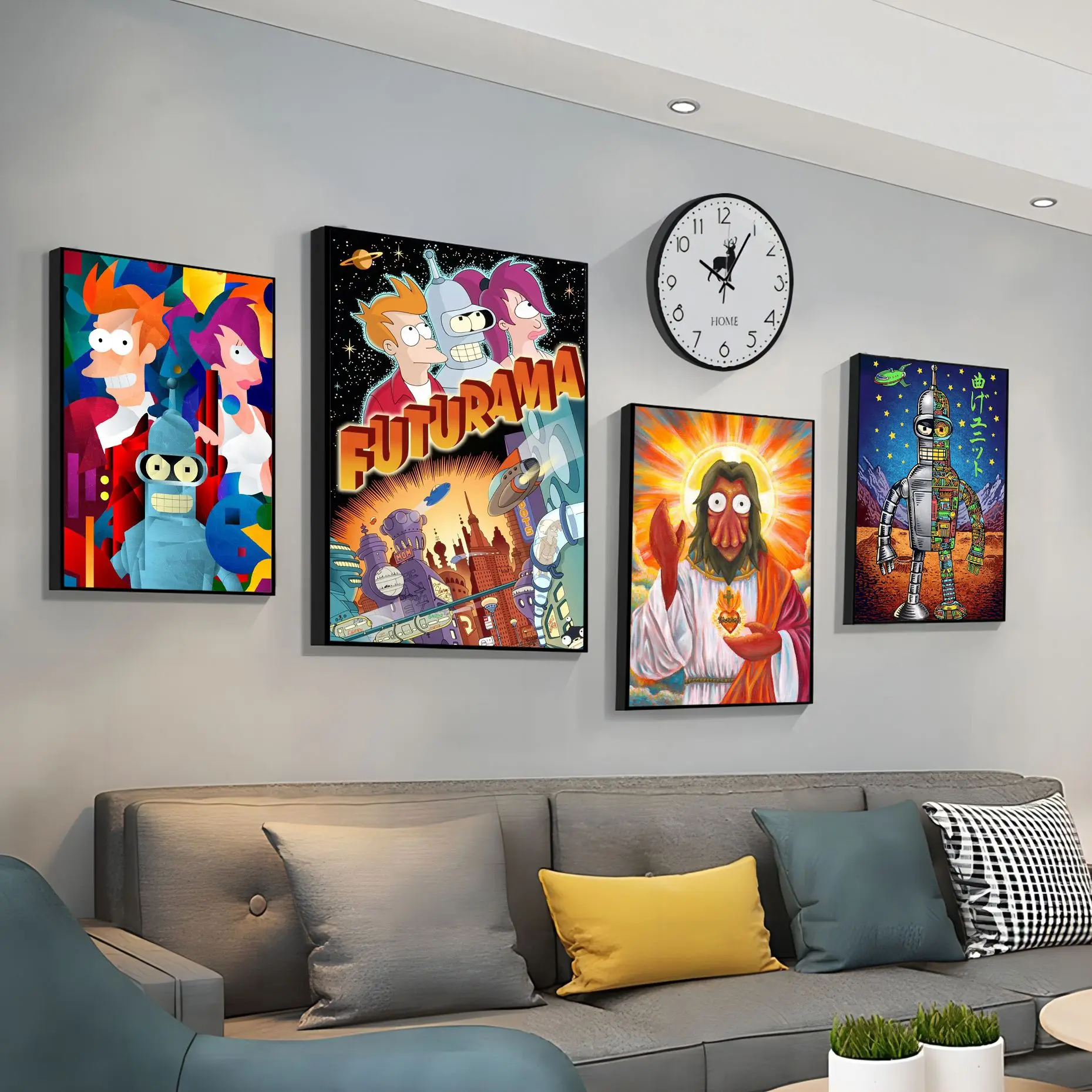 

F-Futurama B-Bender Art Classic Anime Poster HD Quality Poster Wall Art Painting Study Room Wall Decor
