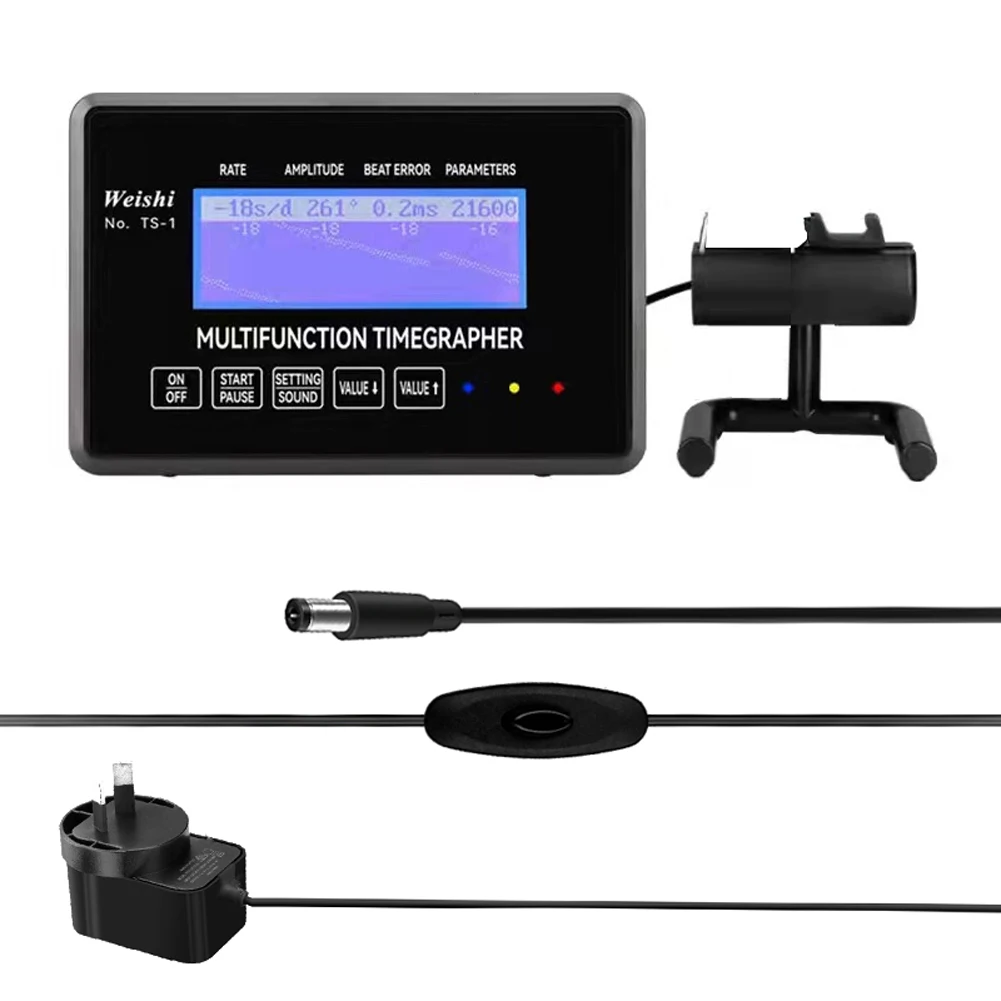 

WeiShi 100~240V Mechanical Watch Timegrapher Rate Deviation Amplitude Polarization Lift Angle Cycle Test Calibration Instrument