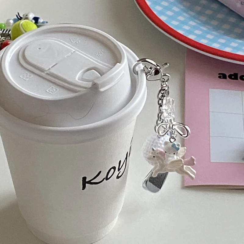 Симпатичный брелок для теннисной ракетки Hello Kitty аниме модель Sanrio ключей кавайная